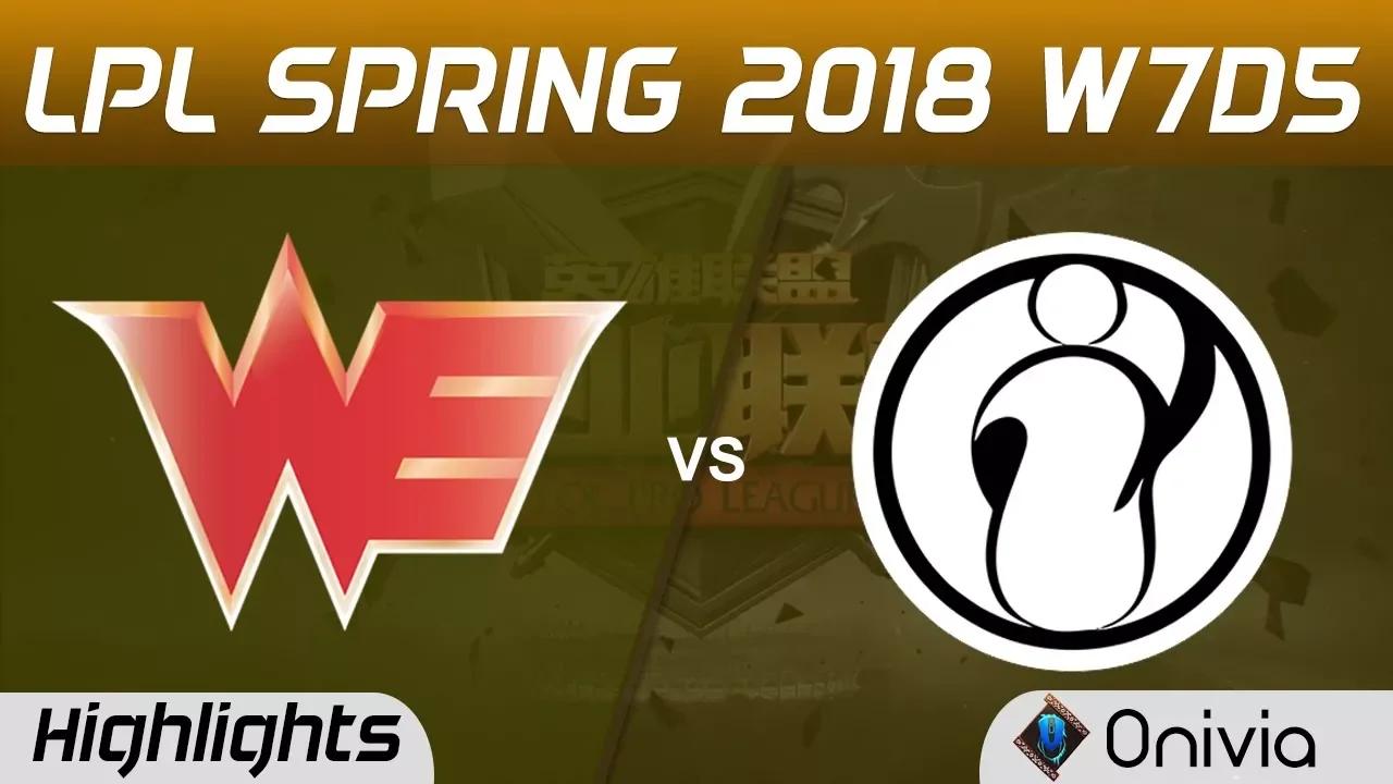 WE vs IG Highlights Game 1 LPL Spring 2018 W7D5 Team WE vs Invictus Gaming by Onivia thumbnail