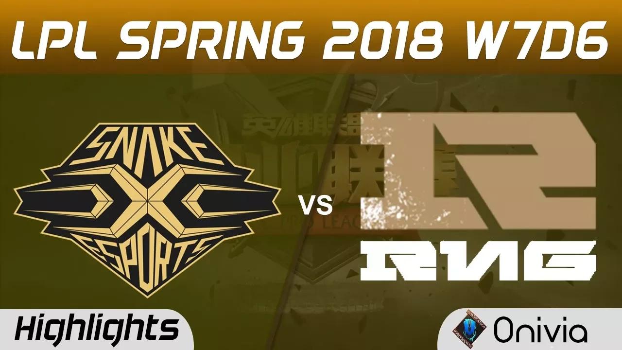 SS vs RNG Highlights Game 1 LPL Spring 2018 W7D6 Snake vs Royal Never Give Up by Onivia thumbnail