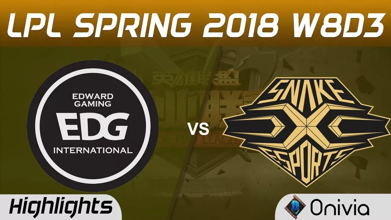 EDG vs SS Highlights Game 2 LPL Spring 2018 W8D3 Edward Gaming vs Snake Esports by Onivia thumbnail