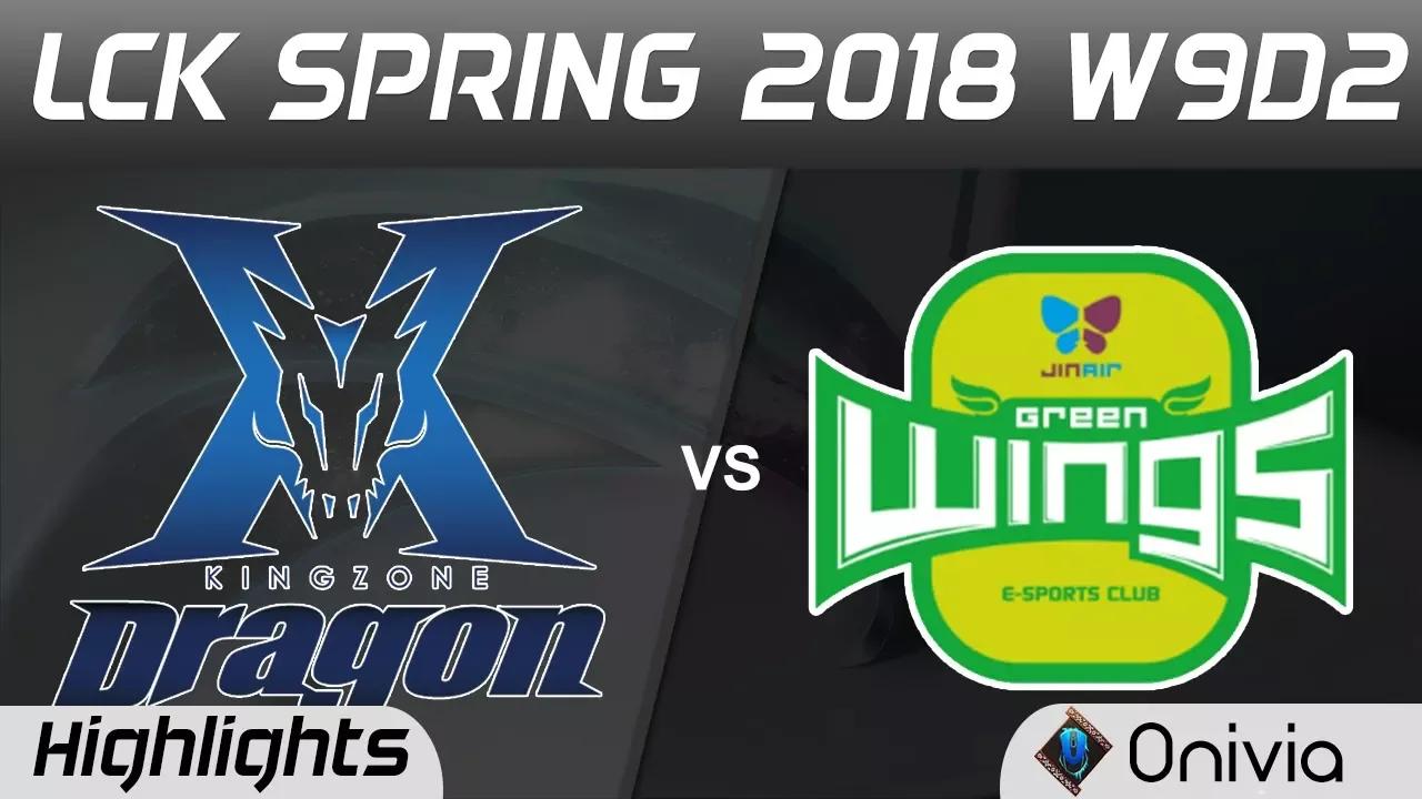 KZ vs JAG Highlights Game 2 LCK Spring 2018 W9D2 KingZone DragonX vs Jin Air GreenWings by Onivia thumbnail