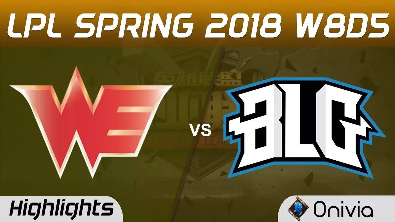 WE vs BLG Highlights Game 1 LPL Spring 2018 W8D5 Team WE vs Bilibili Gaming by Onivia thumbnail