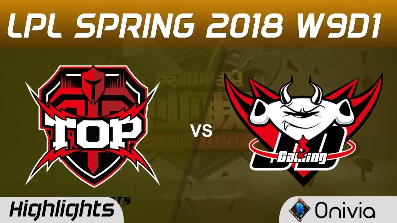 TOP vs JDG Highlights Game 1 LPL Spring 2018 W9D1 Topsports Gaming vs JD Gaming by Onivia thumbnail