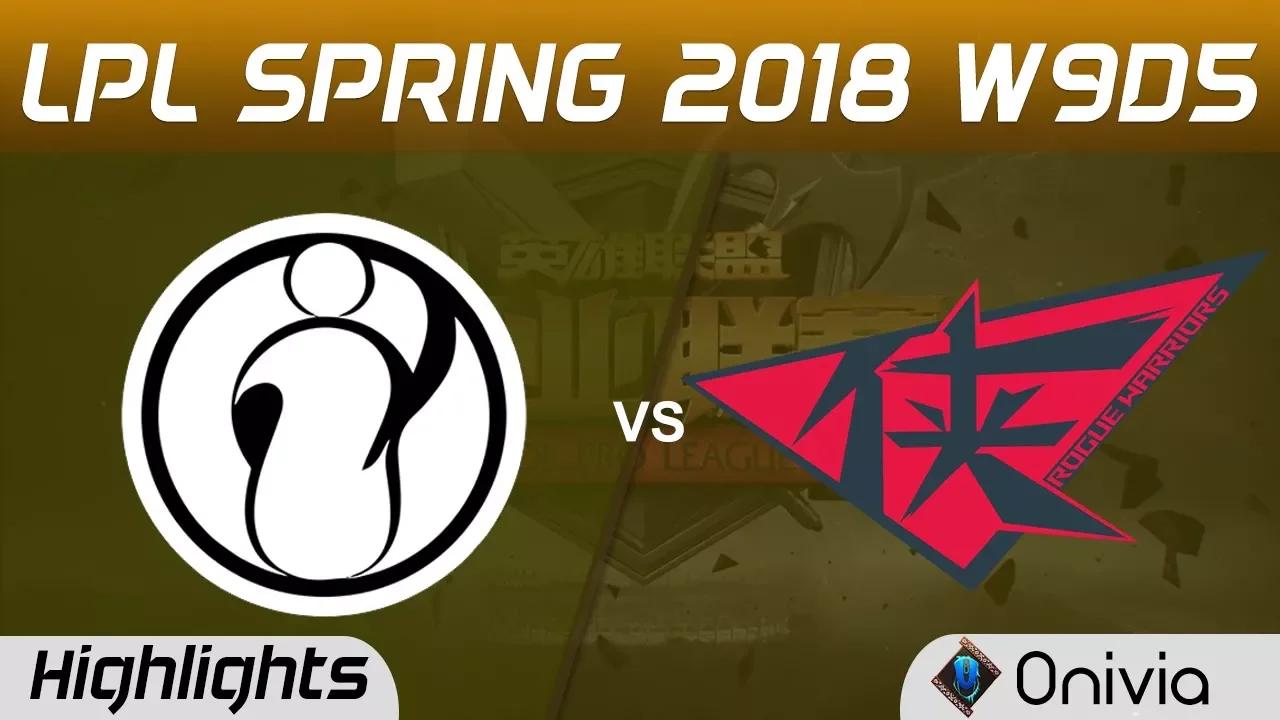 IG vs RW Highlights Game 1 LPL Spring 2018 W9D5 Invictus Gaming vs Rouge Warriors by Onivia thumbnail