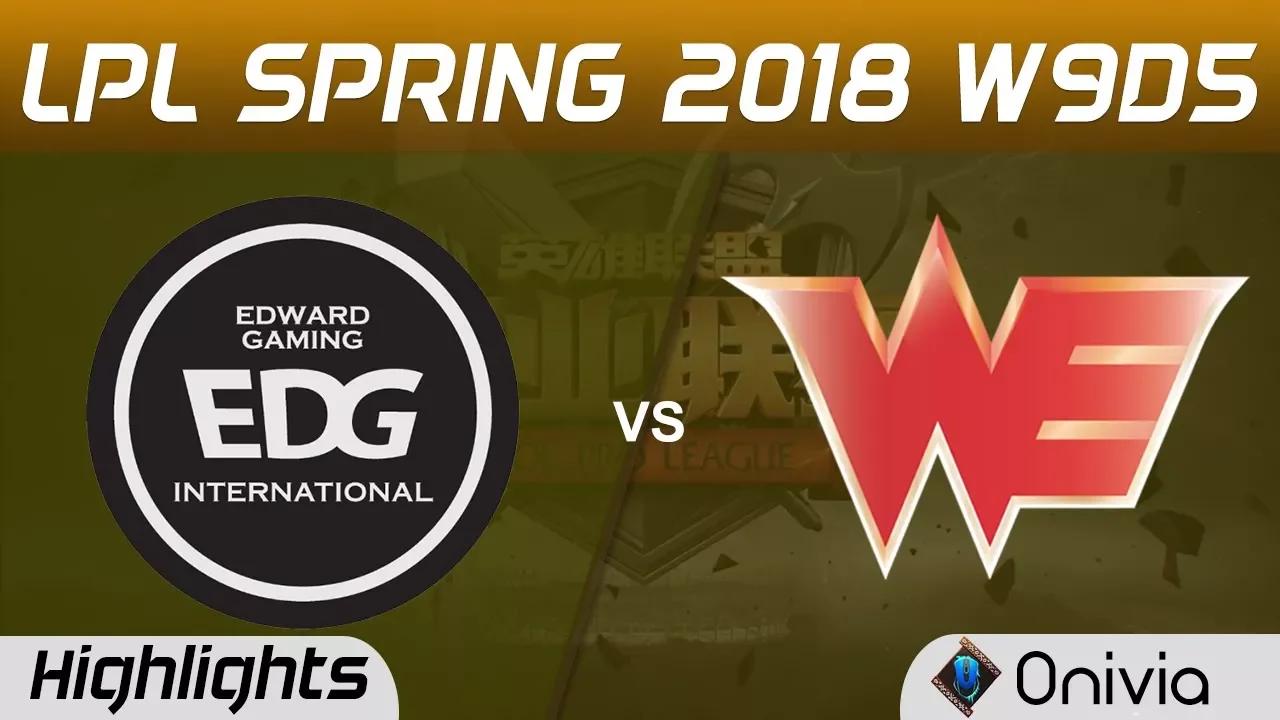 EDG vs WE Highlights Game 2 LPL Spring 2018 W9D5 Edward Gaming vs Team WE by Onivia thumbnail