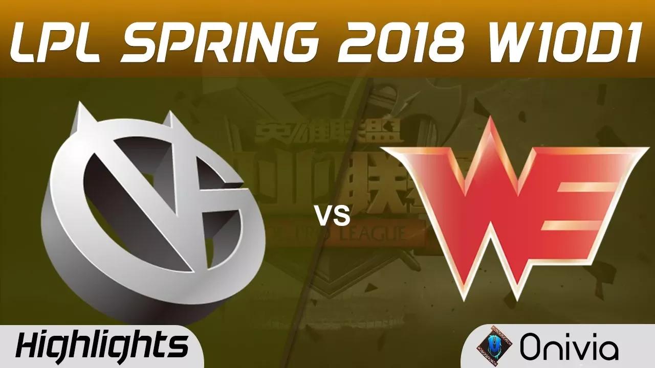 VG vs WE Highlights Game 1 LPL Spring 2018 W10D1 Vici Gaming vs Team WE by Onivia thumbnail