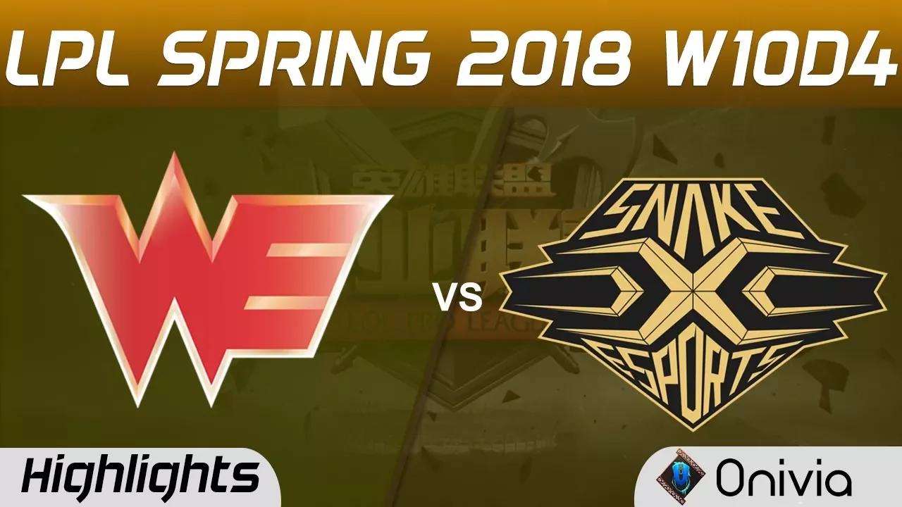 WE vs SS Highlights Game 3 LPL Spring 2018 W10D4 Team WE vs Snake Esports by Onivia thumbnail