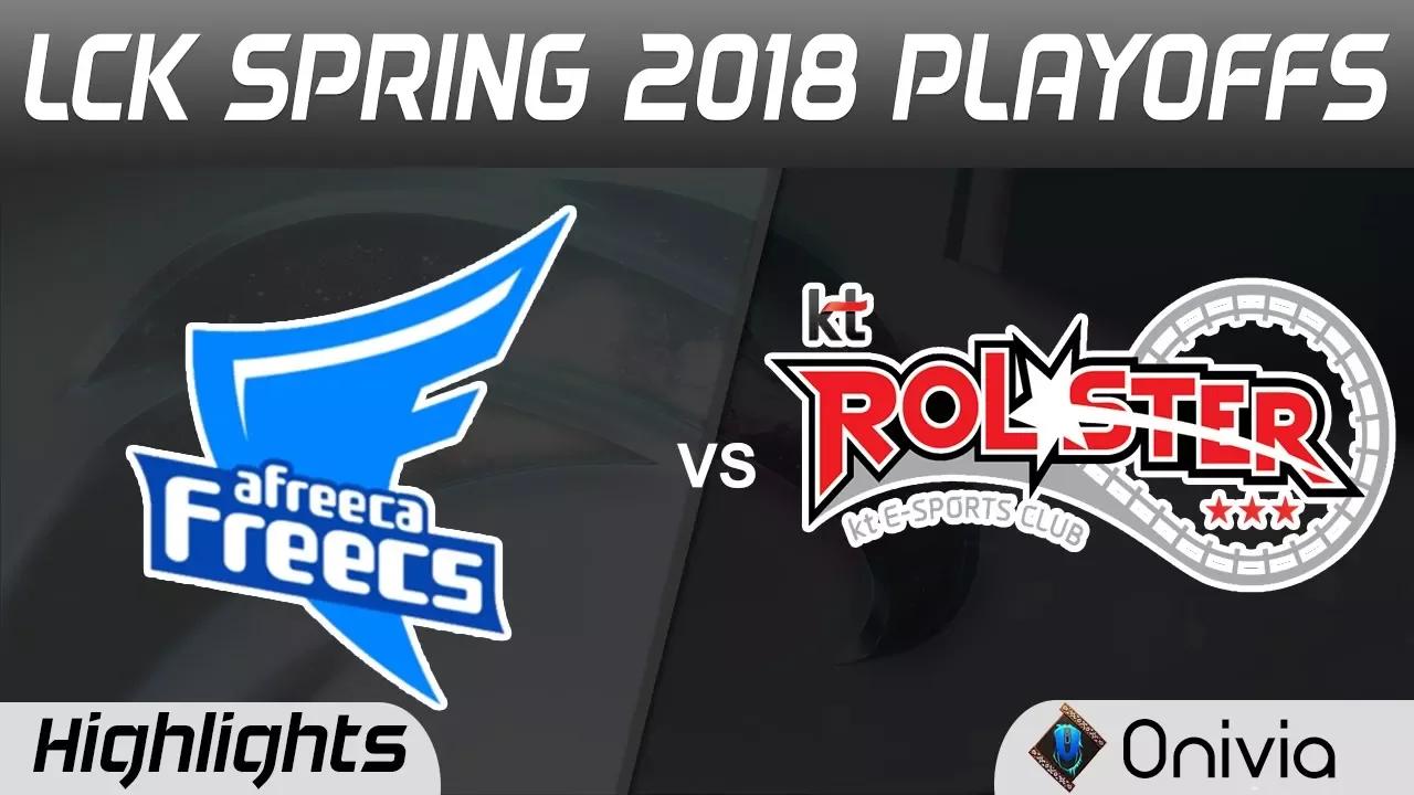 AFS vs KT Highlights Game 1 LCK Spring 2018 Playoffs Afreeca Freecs vs KT Rolster by Onivia thumbnail