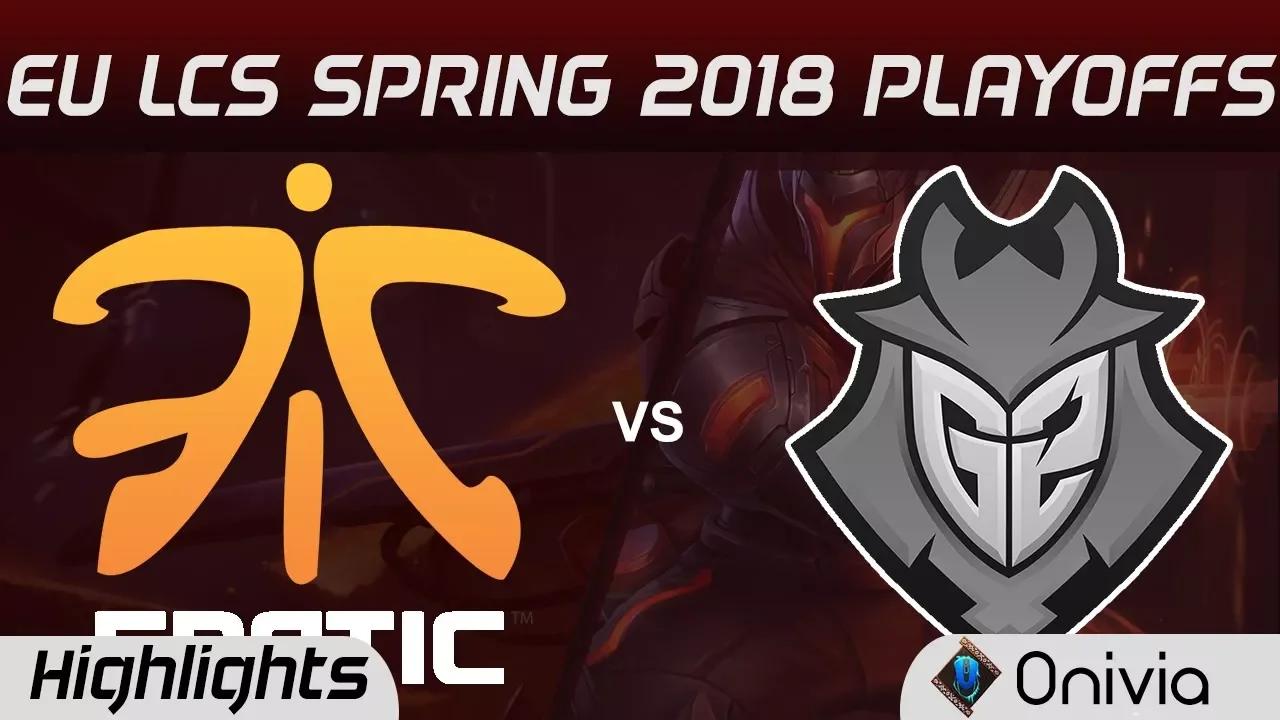 FNC vs G2 Highlights Game 1 EU LCS Spring Playoffs 2018 Fnatic vs G2 Esports By Onivia thumbnail