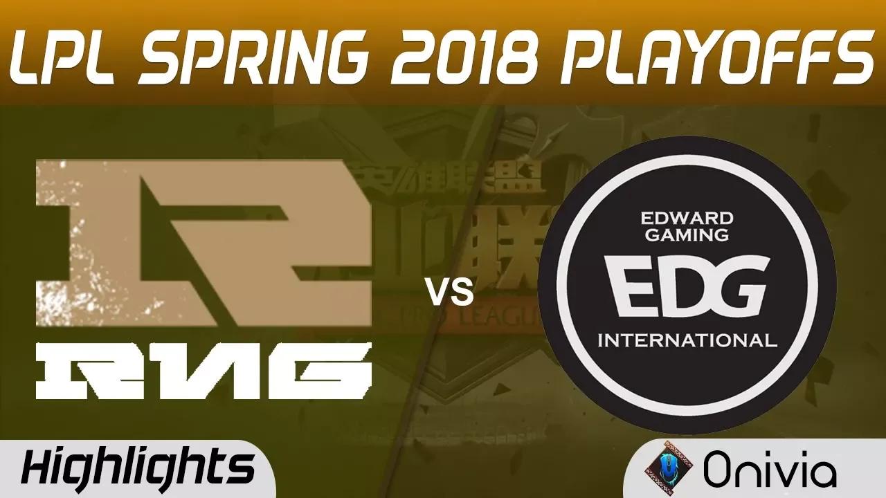 RNG vs EDG Highlights Game 3 LPL Spring 2018 Playoffs Royal Never Give Up vs Edward Gaming by Onivia thumbnail