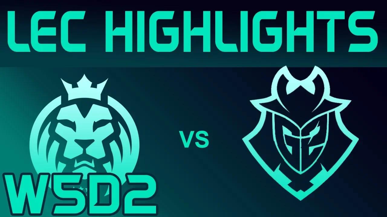 MAD vs G2 Highlights LEC Spring 2020 W5D2 MAD Lions vs G2 Esports LEC Highlights 2020 by Onivia thumbnail