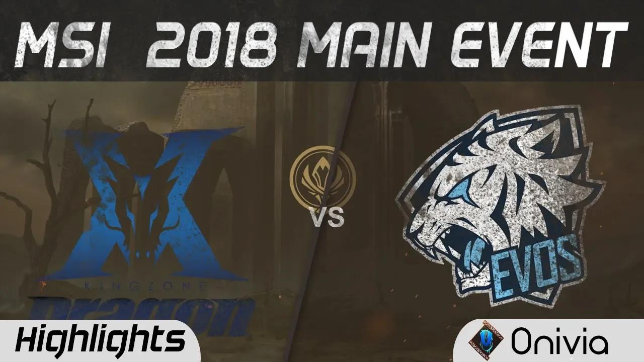 KZ vs EVOS Highlights Game 1 MSI 2018 Main Event KingZone DragonX vs EVOS Esports by Onivia thumbnail