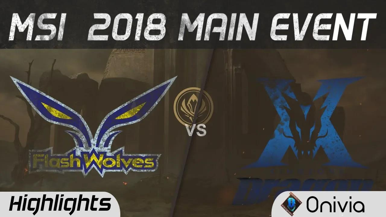 FW vs KZ Highlights Game 1 MSI 2018 Main Event Flash Wolves vs KingZone DragonX by Onivia thumbnail