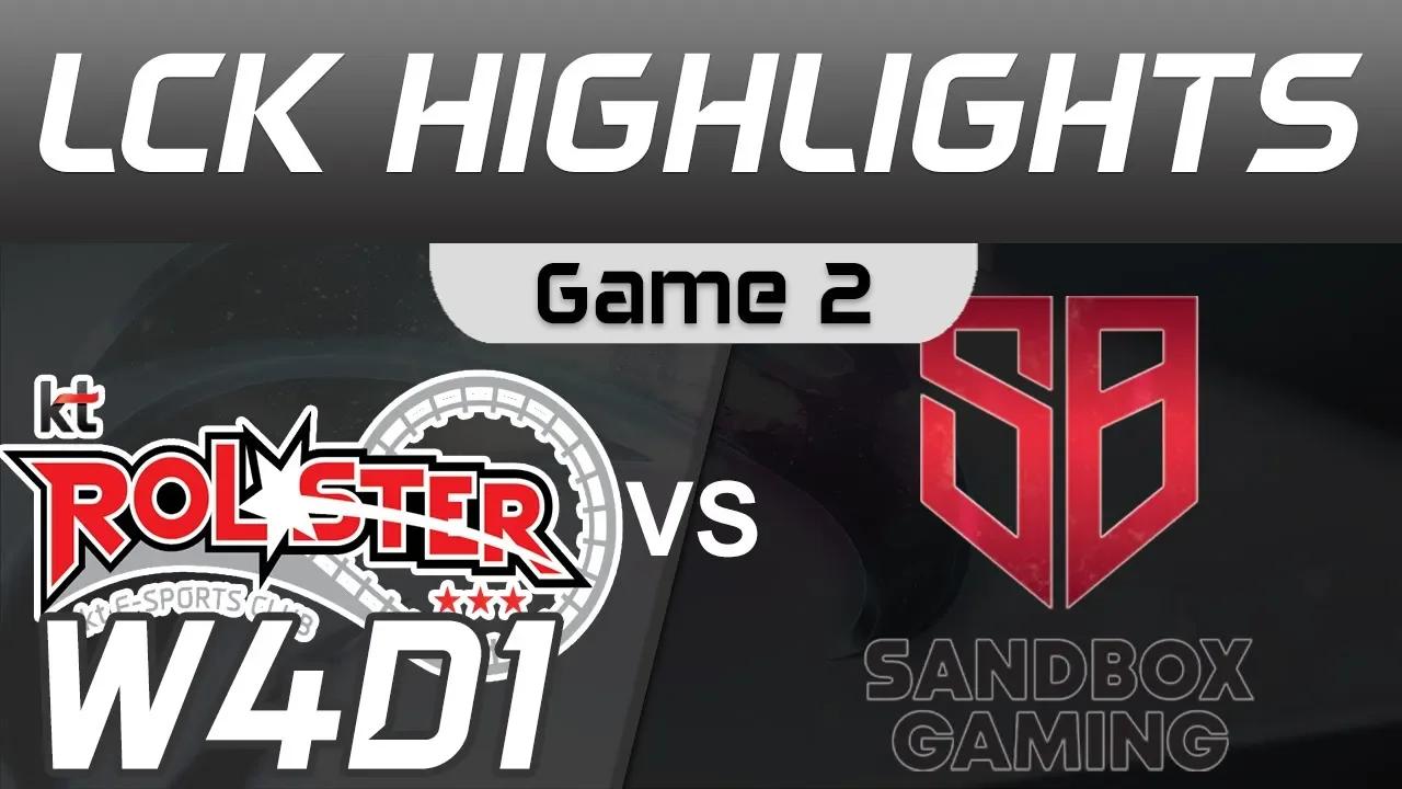 KT vs SB Highlights Game 2 LCK Spring 2020 W4D1 KT Rolster vs Sandbox Gaming LCK Highlights 2020 by thumbnail