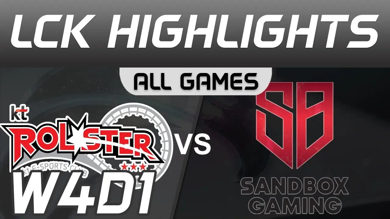 KT vs SB ALL GAMES Highlights LCK Spring 2020 W4D1 KT Rolster vs Sandbox Gaming LCK Highlights 2020 thumbnail