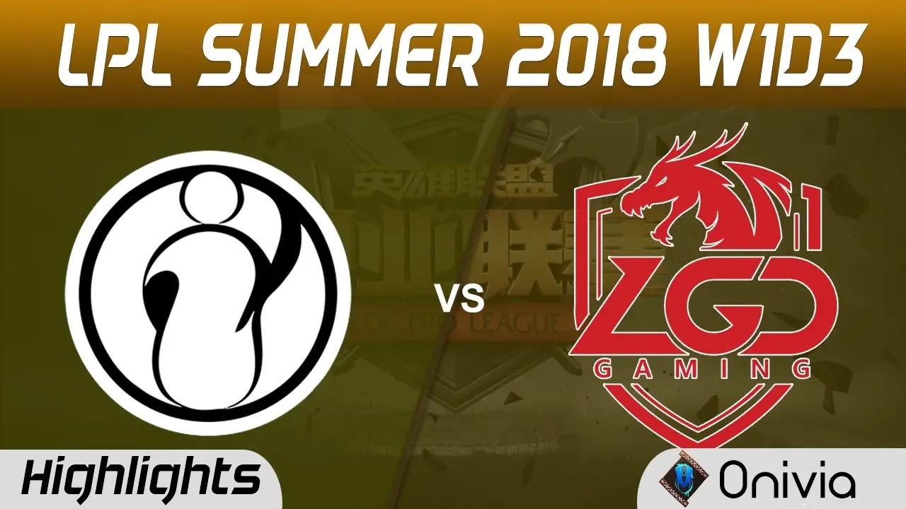 IG vs LGD Highlights Game 1 LPL Summer 2018 Invictus Gaming vs LGD Gaming by Onivia thumbnail