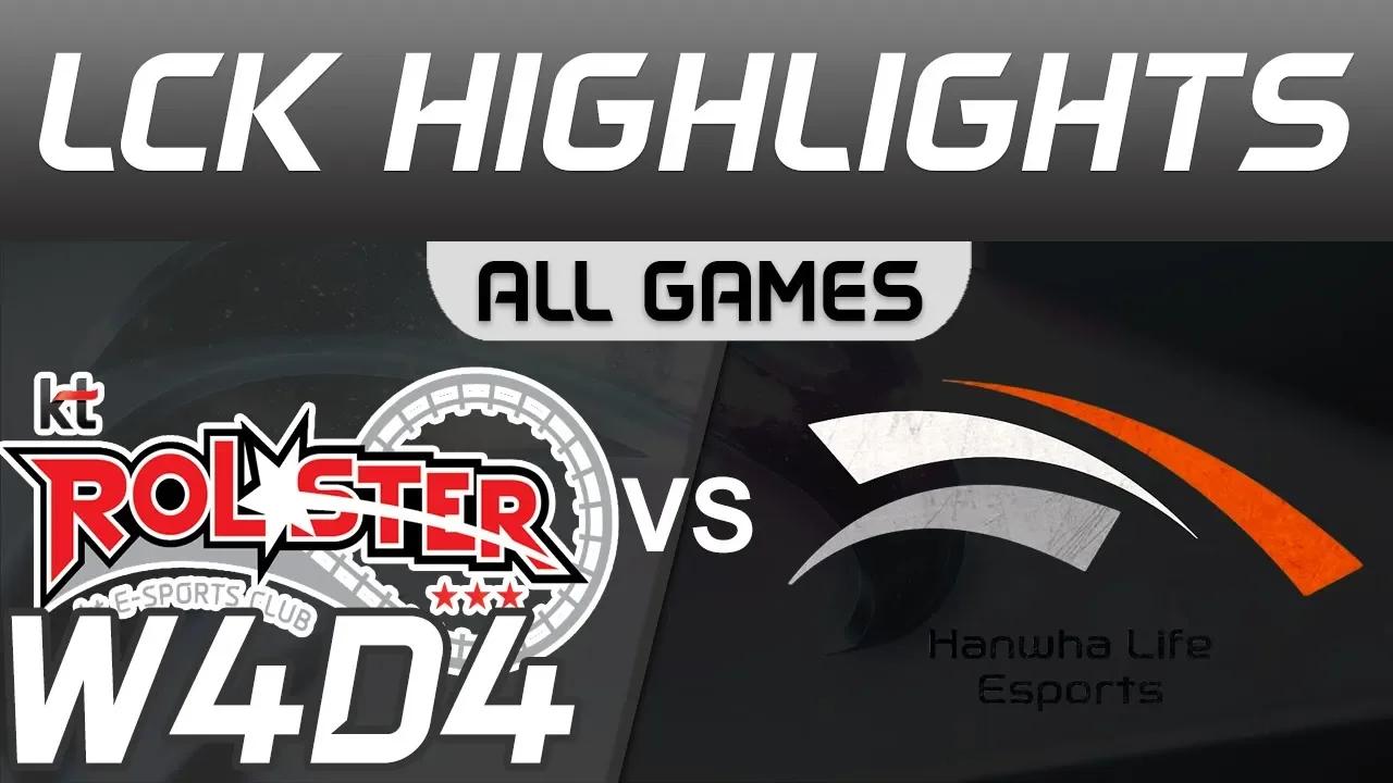 KT vs HLE ALL GAMES Highlights LCK Spring 2020 W4D4 KT Rolster vs Hanwha Life Esports LCK Highlights thumbnail