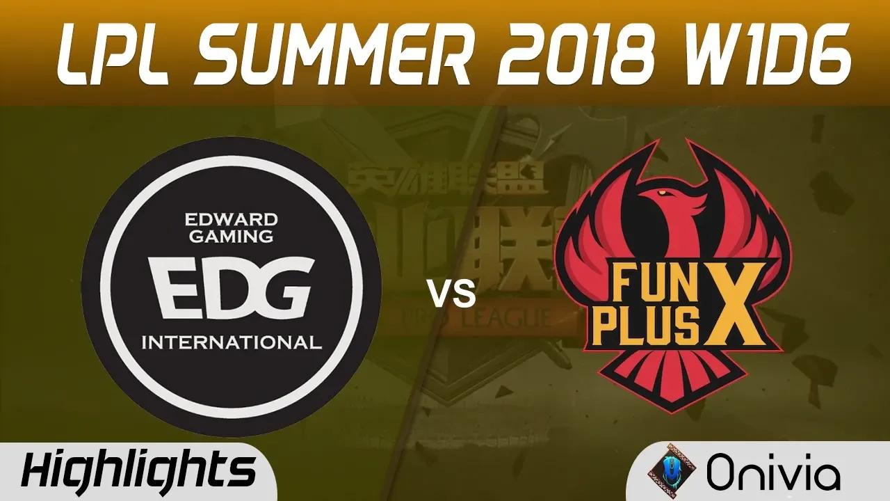 EDG vs FPX Highlights Game 2 LPL Summer 2018 W1D6 EDward Gaming vs FunPlus Phoenix by Onivia thumbnail