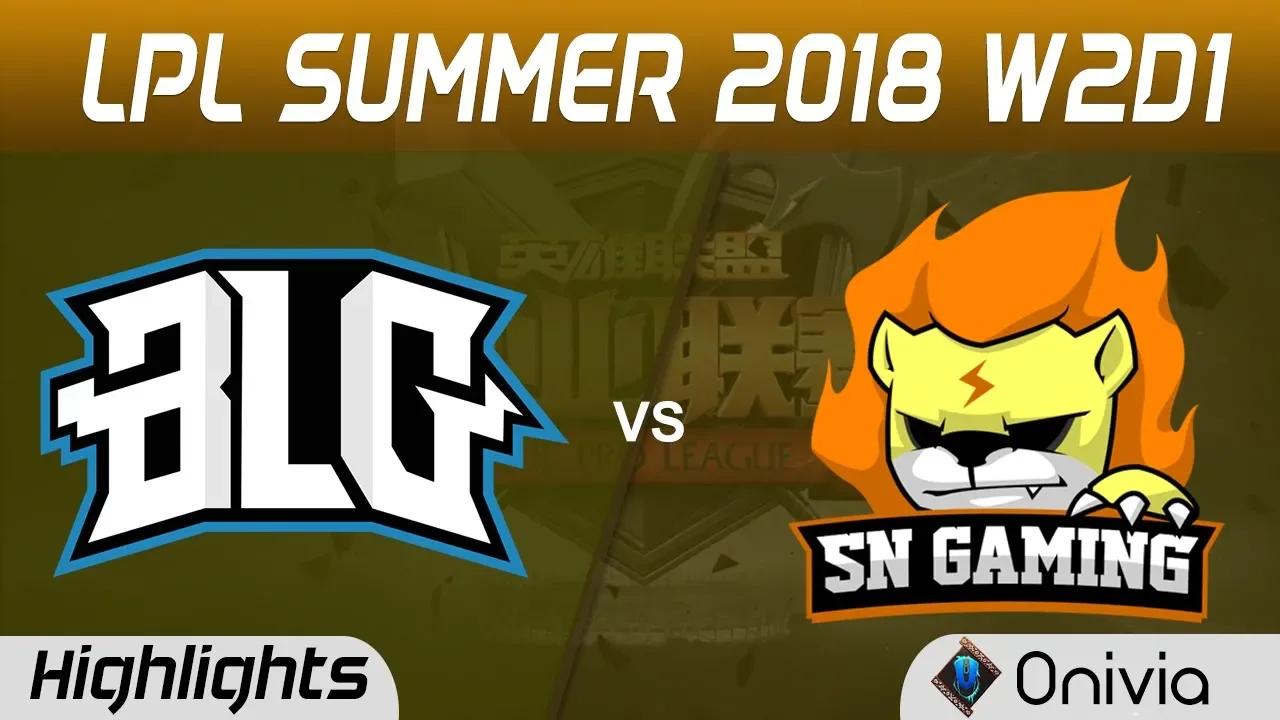 BLG vs SNG Highlights Game 1 LPL Summer 2018 W2D1 Bilibili Gaming vs Suning Gaming by Onivia thumbnail