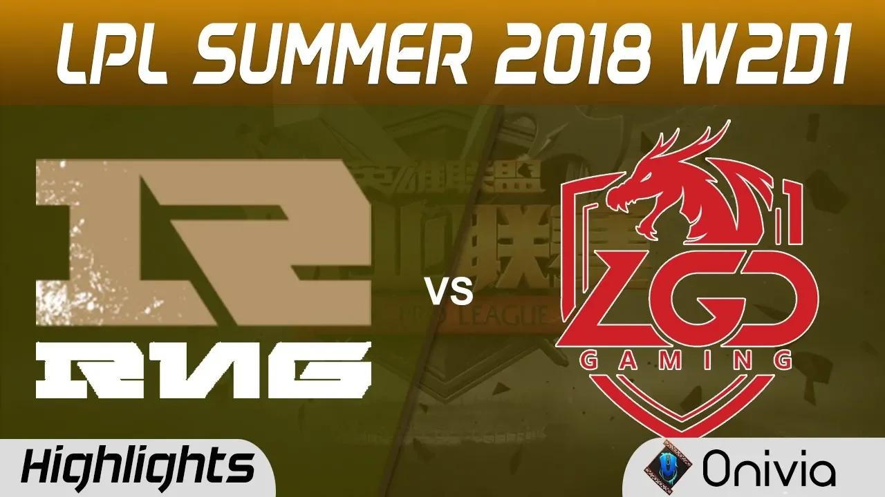 RNG vs LGD Highlights Game 1 LPL Summer 2018 W2D1 Royal Never Give Up vs LGD Gaming by Onivia thumbnail