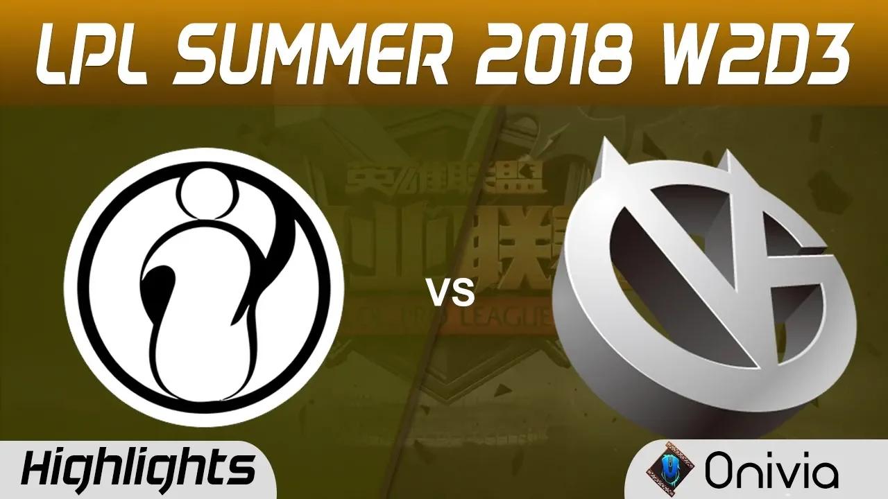 IG vs VG Highlights Game 1 LPL Summer 2018 W2D3 Invictus Gaming vs Vici Gaming by Onivia thumbnail