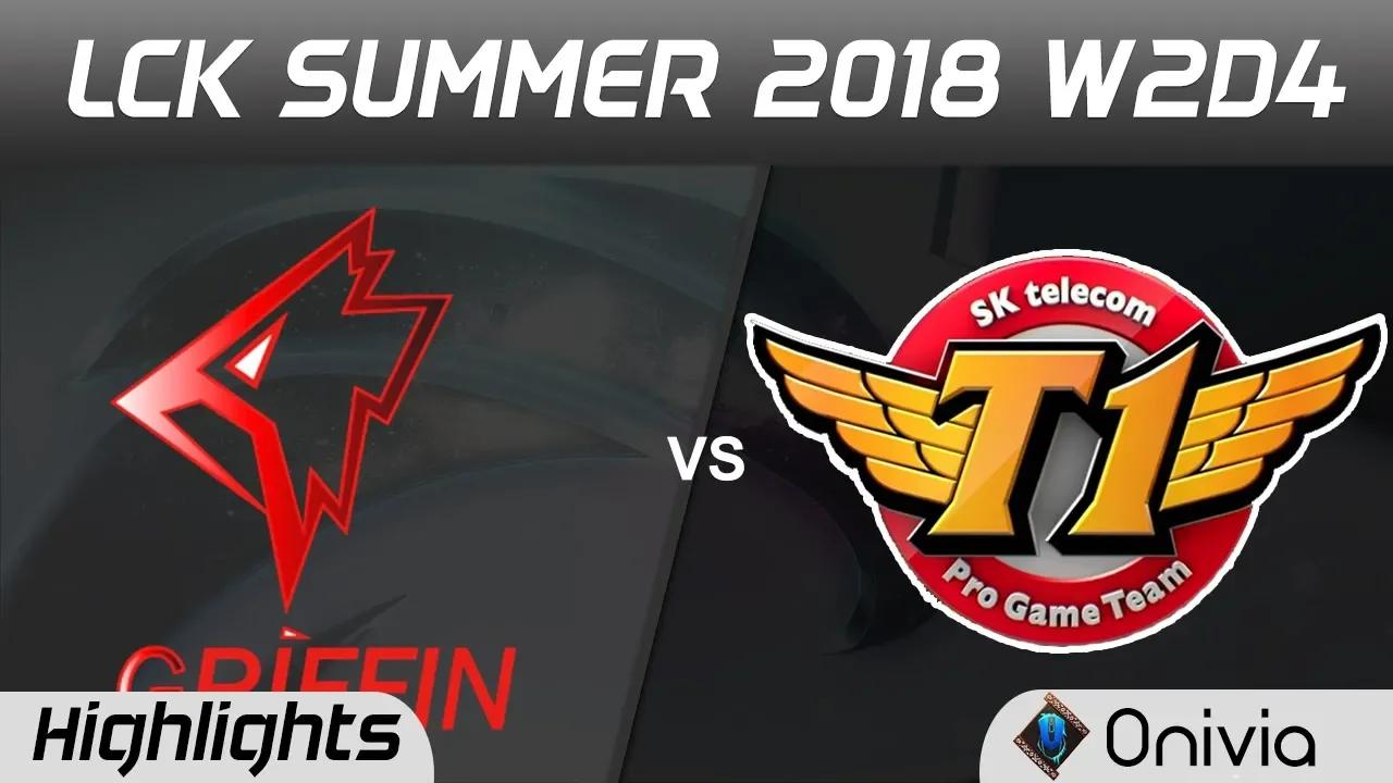 GRF vs SKT Highlights Game 1 LCK Summer 2018 W2D4 Griffin vs SK Telecom T1 by Onivia thumbnail