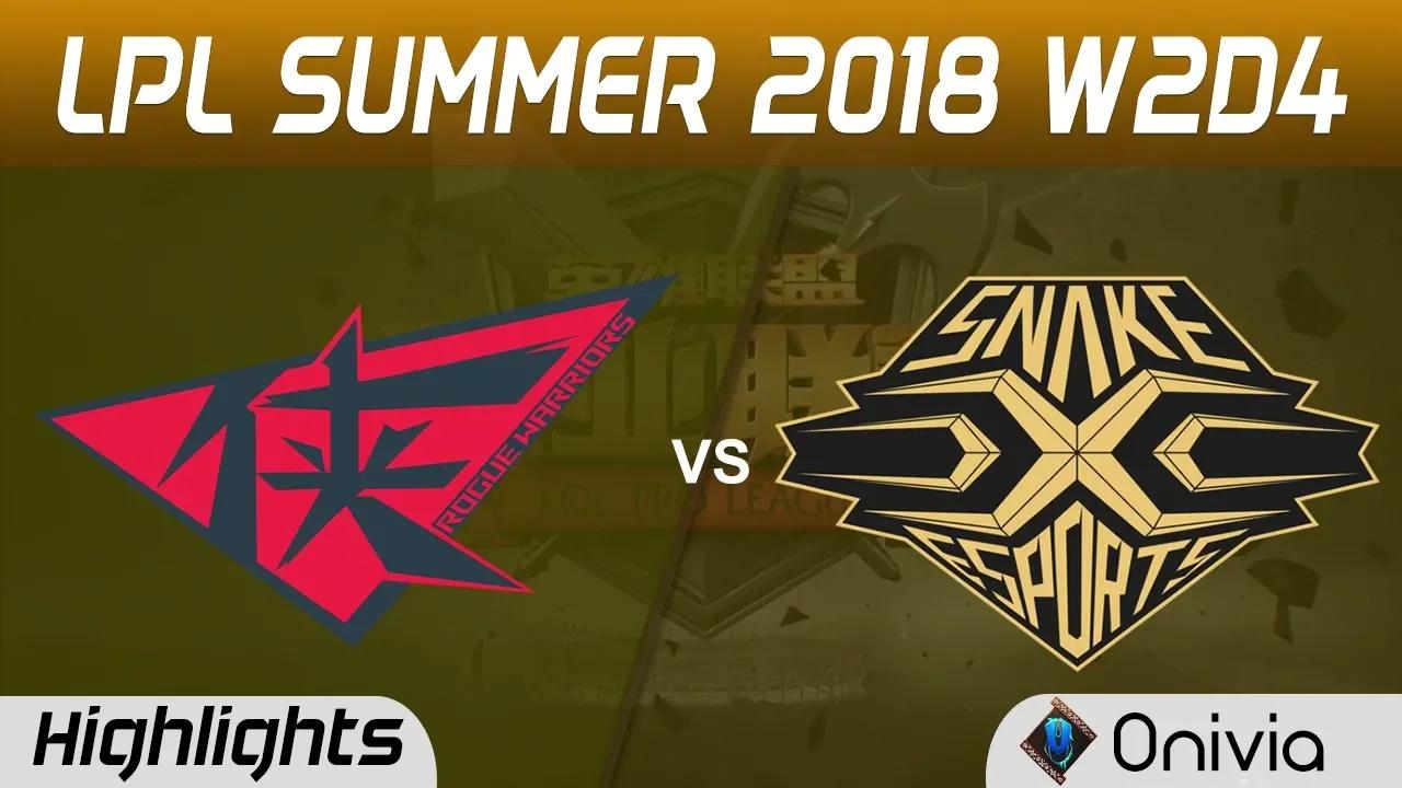 RW vs SS Highlights Game 1 LPL Summer 2018 W2D4 Rogue Warrior vs Snake Esports by Onivia thumbnail