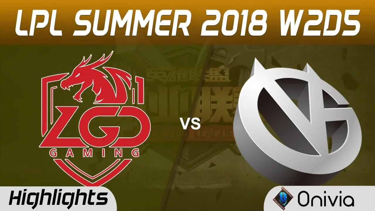 LGD vs VG Highlights Game 1 LPL Summer 2018 W2D5 LGD Gaming vs Vici Gaming by Onivia thumbnail