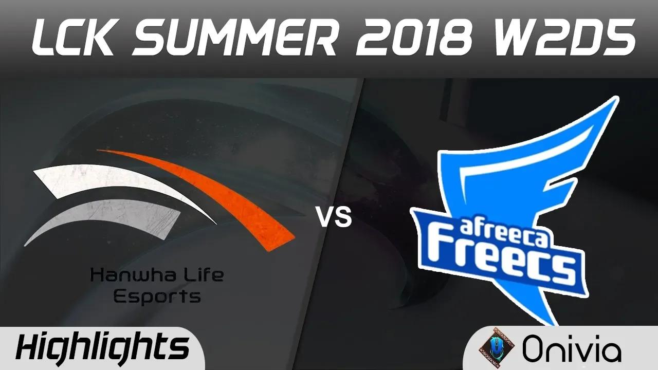 HLE vs AFS Highlights Game 3 LCK Summer 2018 W2D5 Hanwha Life Esports vs Afreeca Freecs by Onivia thumbnail