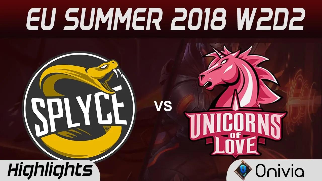 SPY vs UOL Highlights EU LCS Summer 2018 W2D2 Splyce vs Unicorns Of Love By Onivia thumbnail