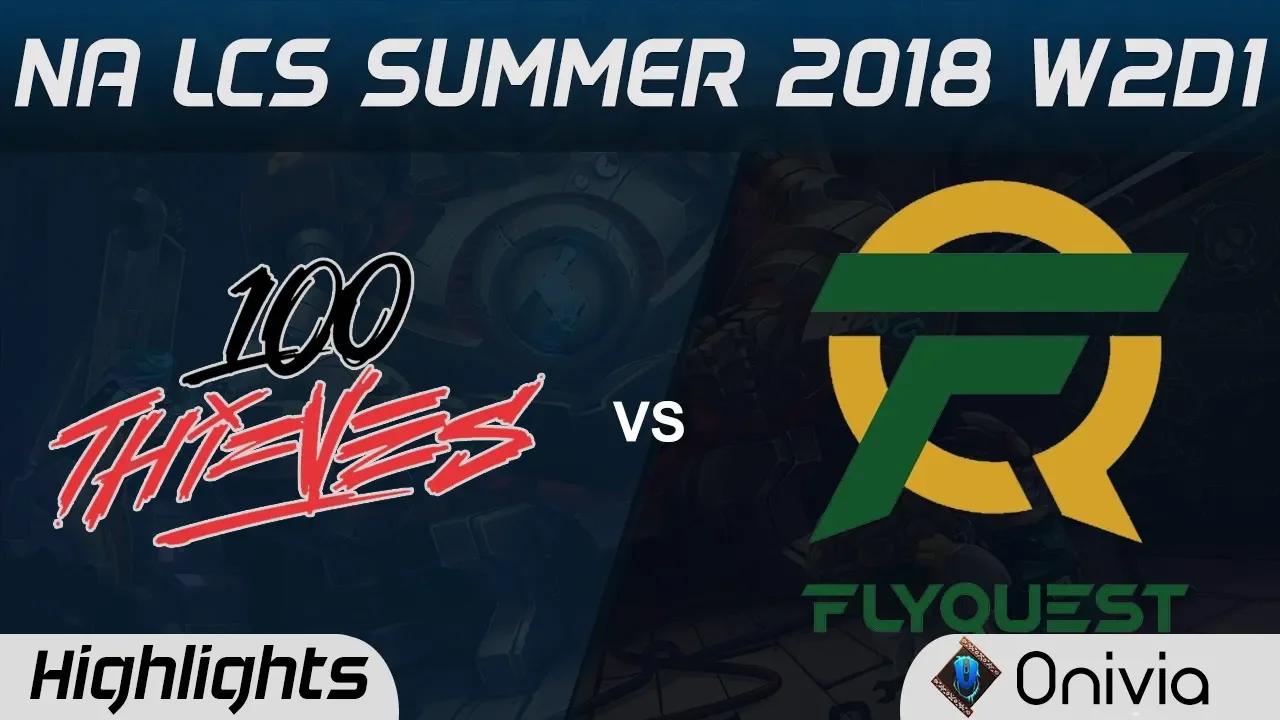 100 vs FLY Highlights NA LCS Summer 2018 W2D1 100Thieves vs Flyquest by Onivia thumbnail