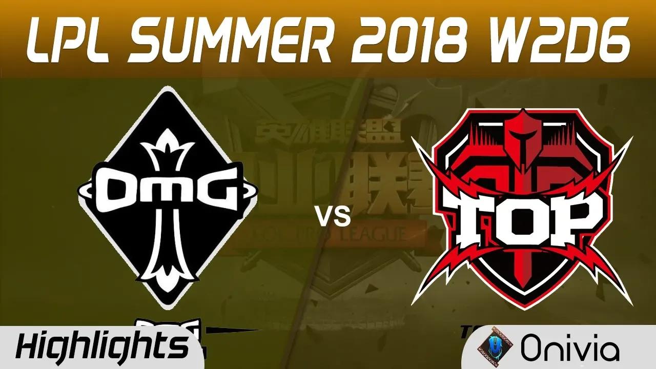 OMG vs TOP Highlights Game 1 LPL Summer 2018 W2D6 Oh My God vs Topsports Gaming by Onivia thumbnail