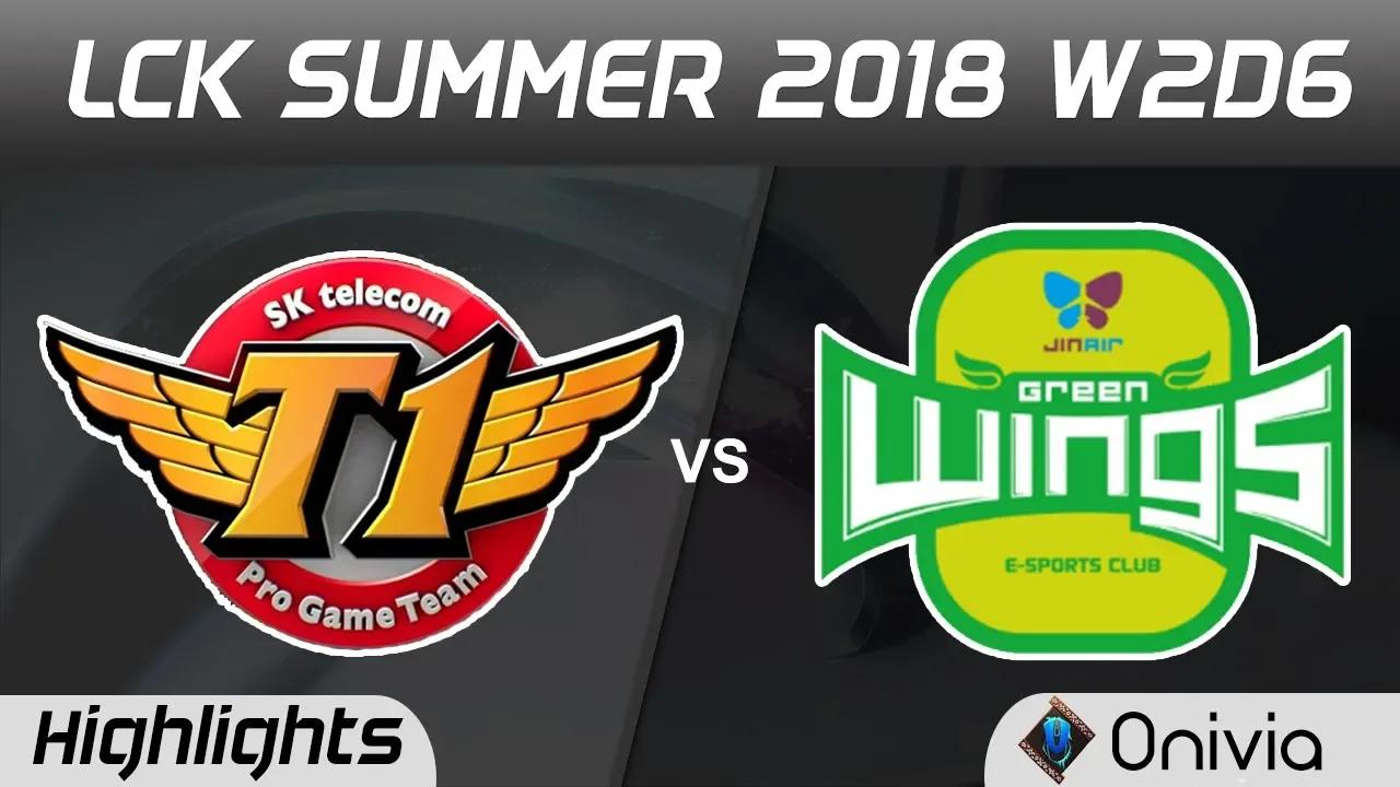 SKT vs JAG Highlights Game 1 LCK Summer 2018 W2D6 SK Telecom T1 vs Jin Air Green Wings by Onivia thumbnail