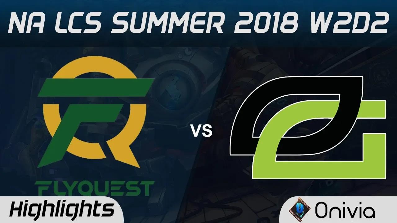 FLY vs OPT Highlights NA LCS Summer 2018 W2D2 Flyquest vs Optic Gaming by Onivia thumbnail