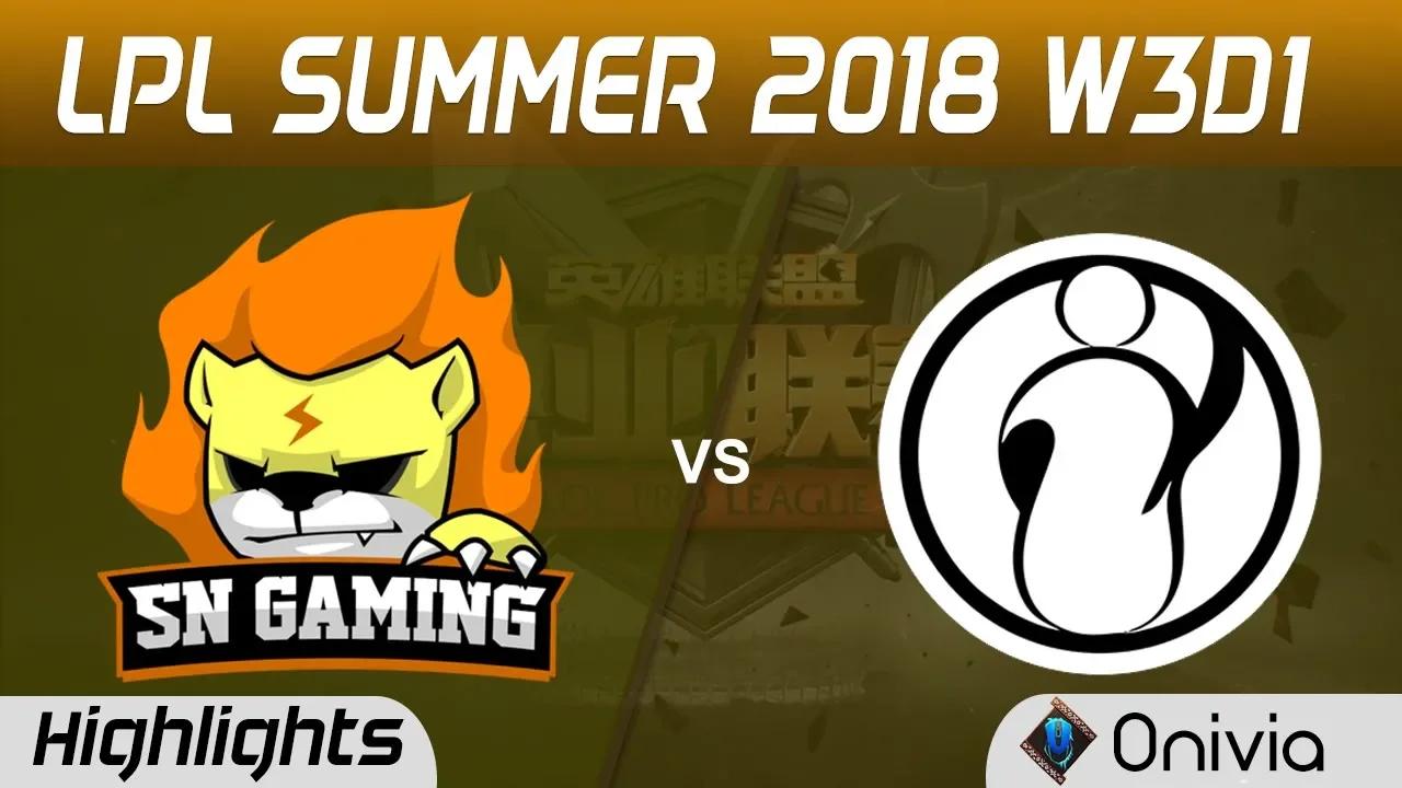 SNG vs IG Highlights Game 2 LPL Summer 2018 W3D1 Suning Gaming vs Invictus Gaming by Onivia thumbnail