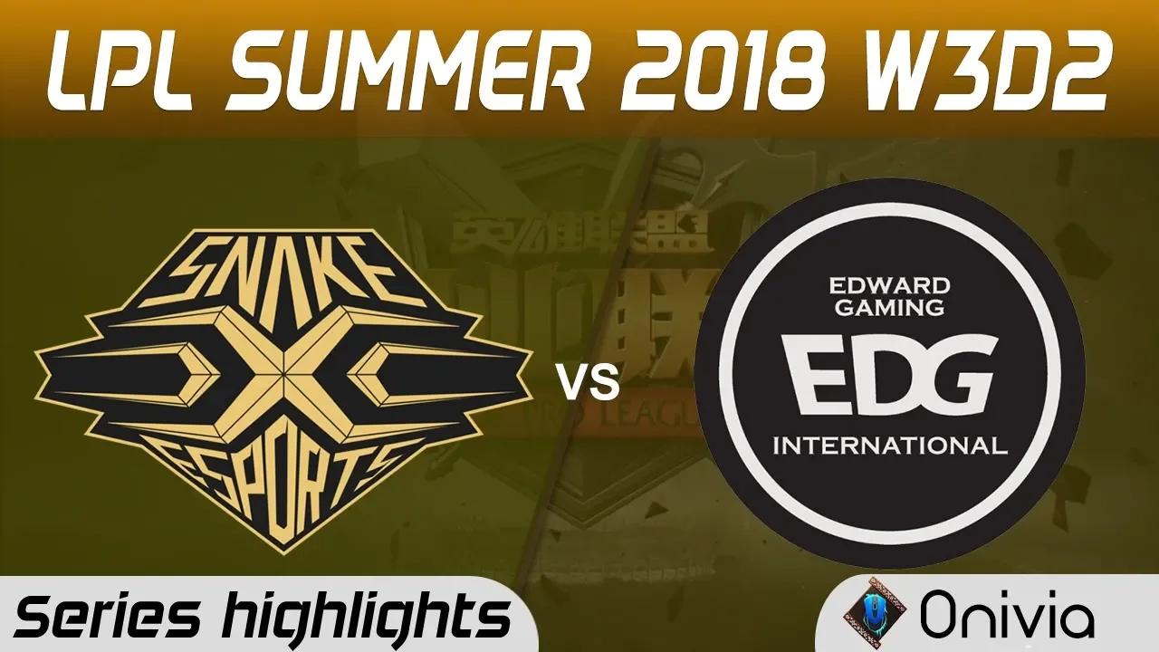 SS vs EDG Series Highlights LPL Summer 2018 W3D2 Snake vs Edward Gaming by Onivia thumbnail