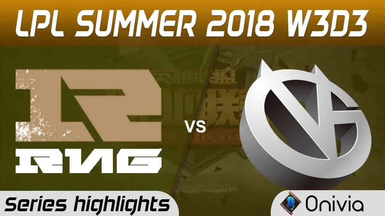 RNG vs VG Series Highlights LPL Summer 2018 W3D3 Royal Never Give Up vs Vici Gaming by Onivia thumbnail