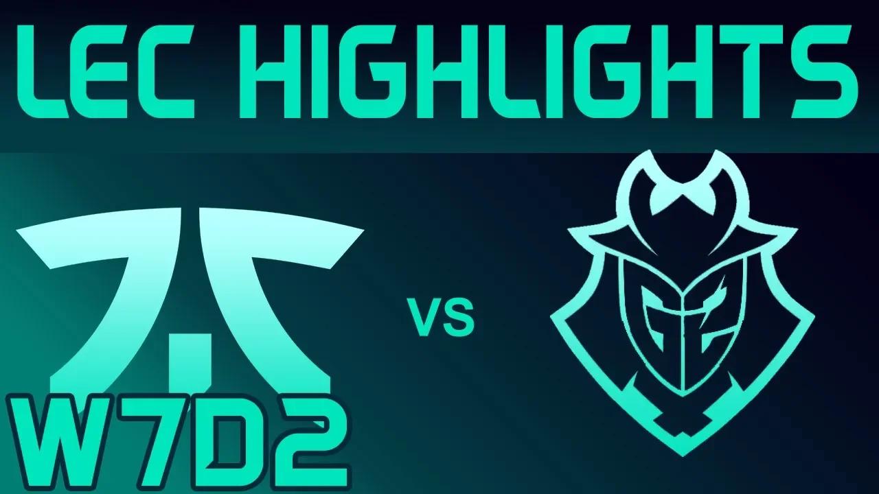 FNC vs G2 Highlights LEC Spring 2020 W7D2 Fnatic vs G2 Esports LEC Highlights 2020 by Onivia thumbnail