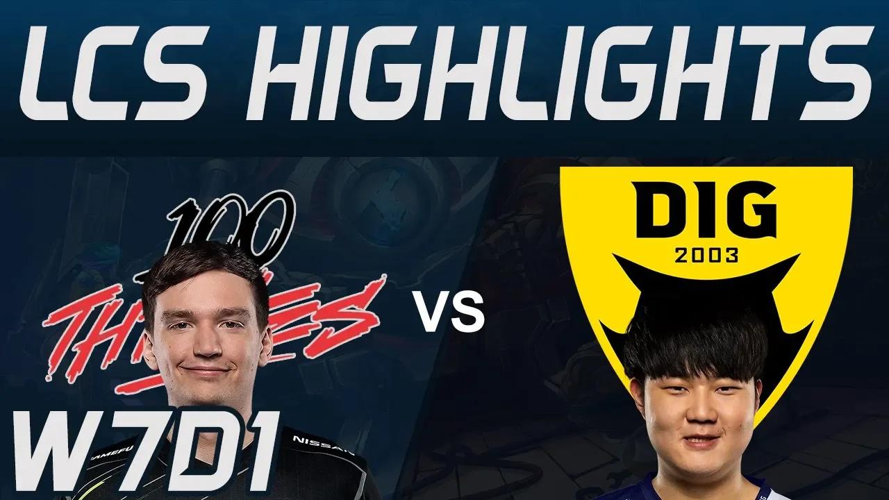 100 vs DIG Highlights LCS Spring 2020 W7D1 100Thieves vs Dignitas  LCS Highlights 2020 by Onivia thumbnail