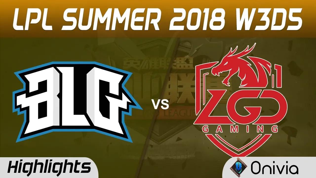 BLG vs LGD Highlights Game 2 LPL Summer 2018 W3D5 Bilibili Gaming vs LGD Gaming by Onivia thumbnail