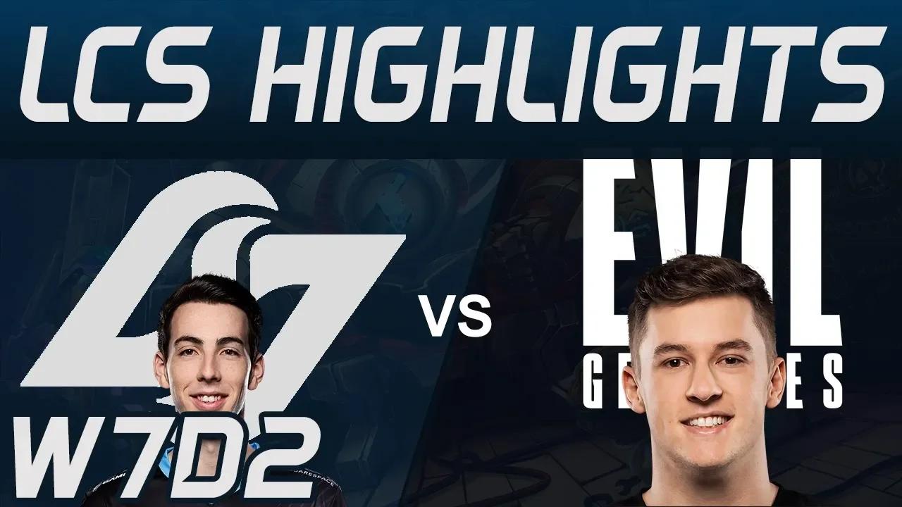 CLG vs EG Highlights LCS Spring 2020 W7D2 Counter Logic Gaming vs Evil Geniuses LCS Highlights 2020 thumbnail