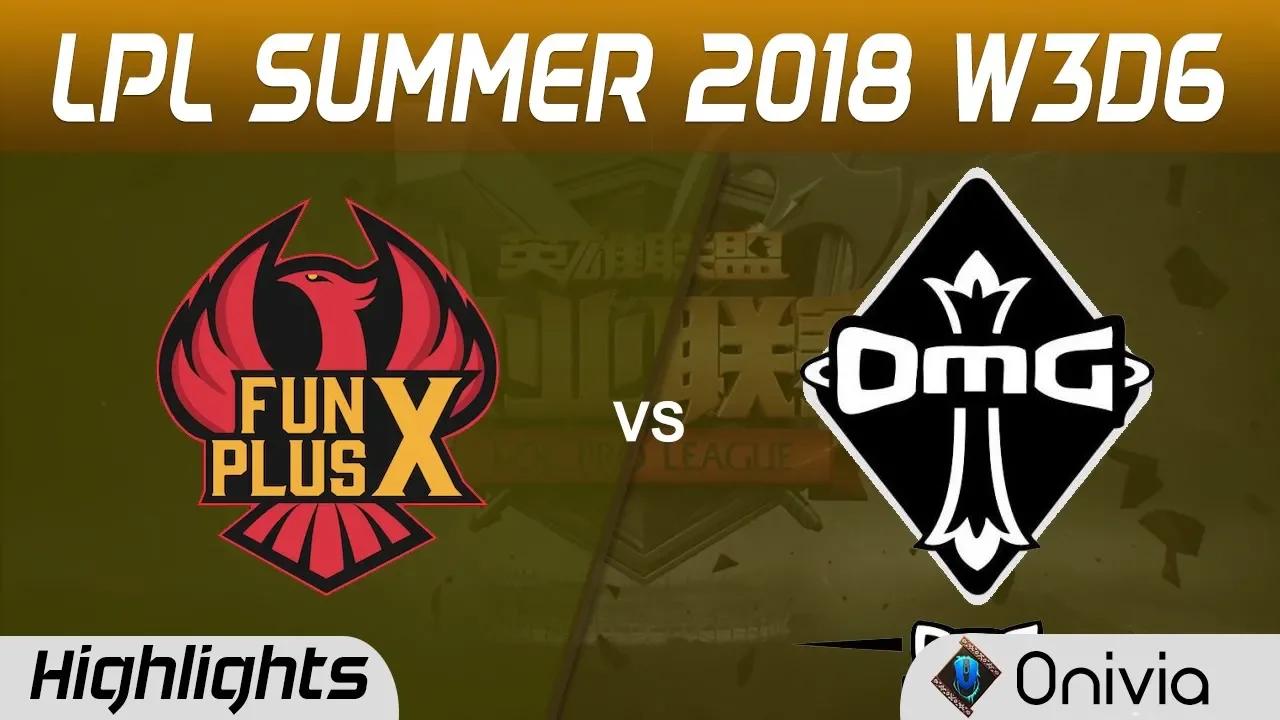 FPX vs OMG Highlights Game 1 LPL Summer 2018 W3D6 FunPlus Phoenix vs Oh My God by Onivia thumbnail