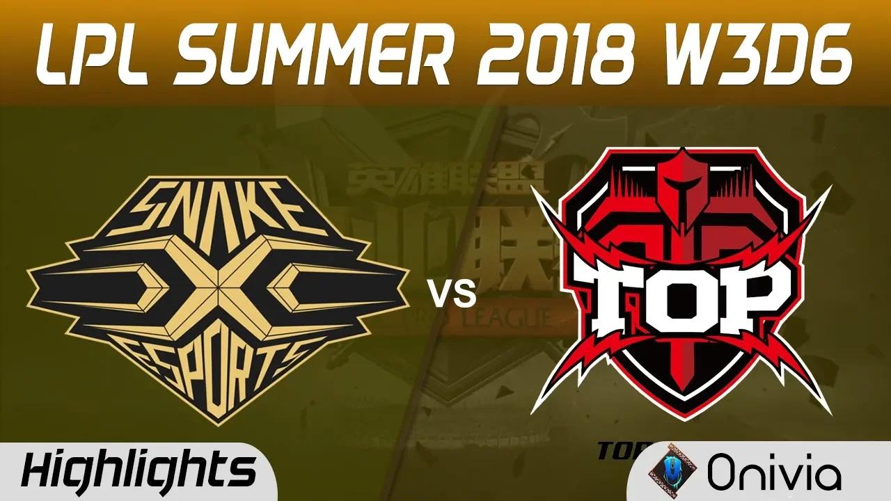 SS vs TOP Highlights Game 2 LPL Summer 2018 W3D6 Snake Esports vs Topsports Gaming by Onivia thumbnail