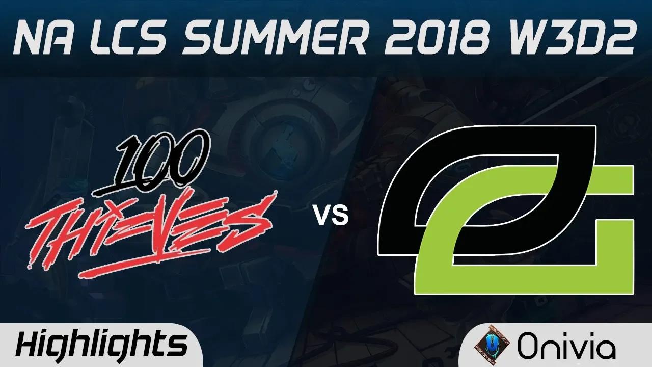 100 vs OPT Highlights NA LCS Summer 2018 W3D2 100Thieves vs Optic Gaming by Onivia thumbnail