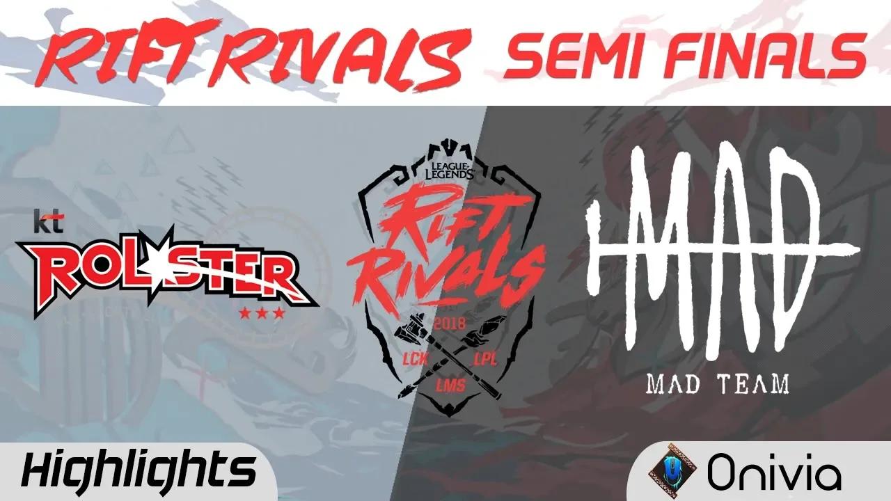 KT vs MAD Highlights Rift Rivals LCK LPL LMS 2018 KT Rolster vs MAD Team by Onivia thumbnail