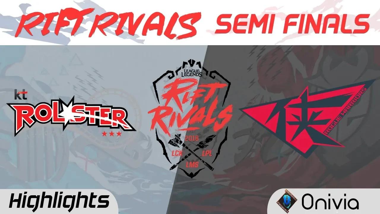 KT vs RW Highlights Rift Rivals LCK LPL LMS 2018 KT Rolster vs Rouge Warriors by Onivia thumbnail