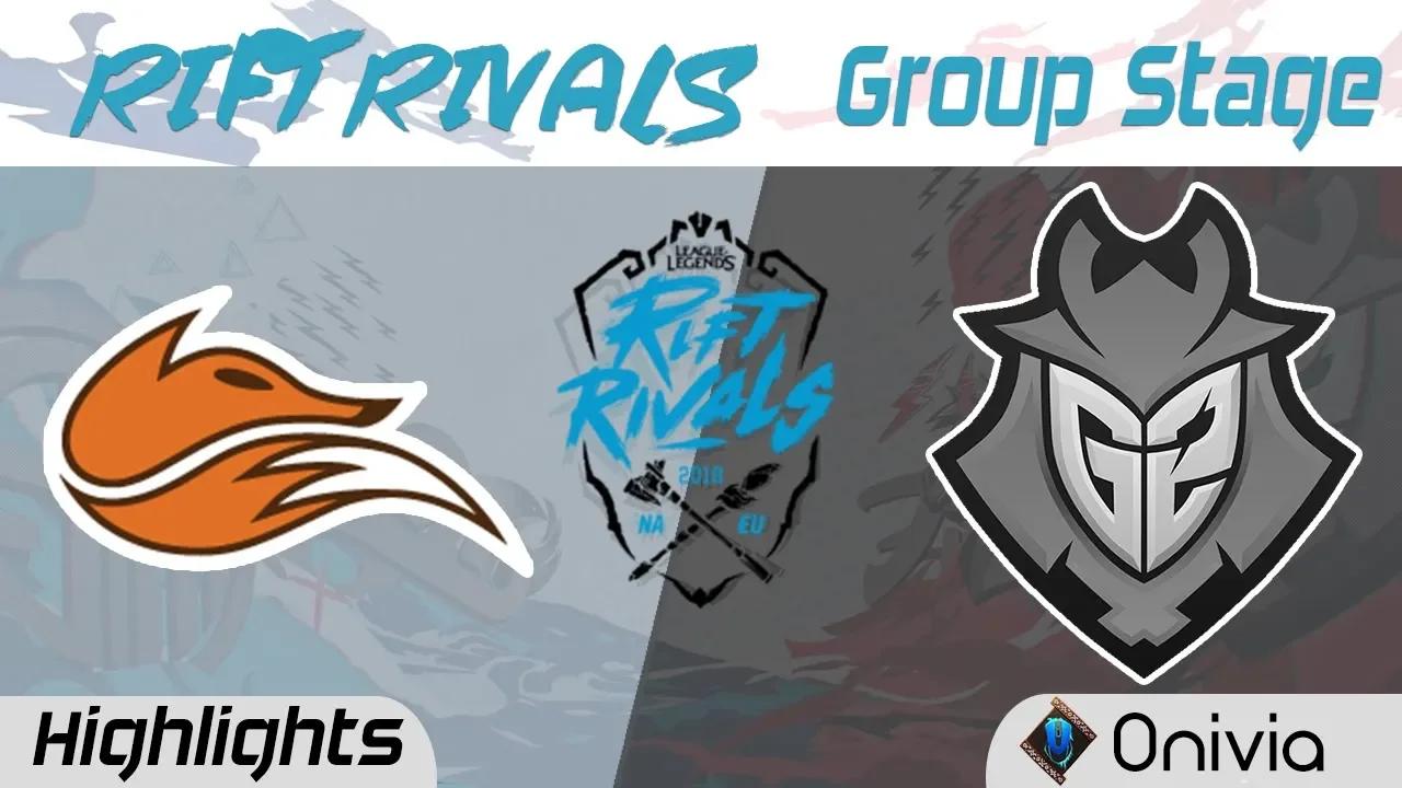 FOX vs G2 Highlights Rift Rivals NA EU 2018 Echo Fox vs G2 Esports by Onivia thumbnail