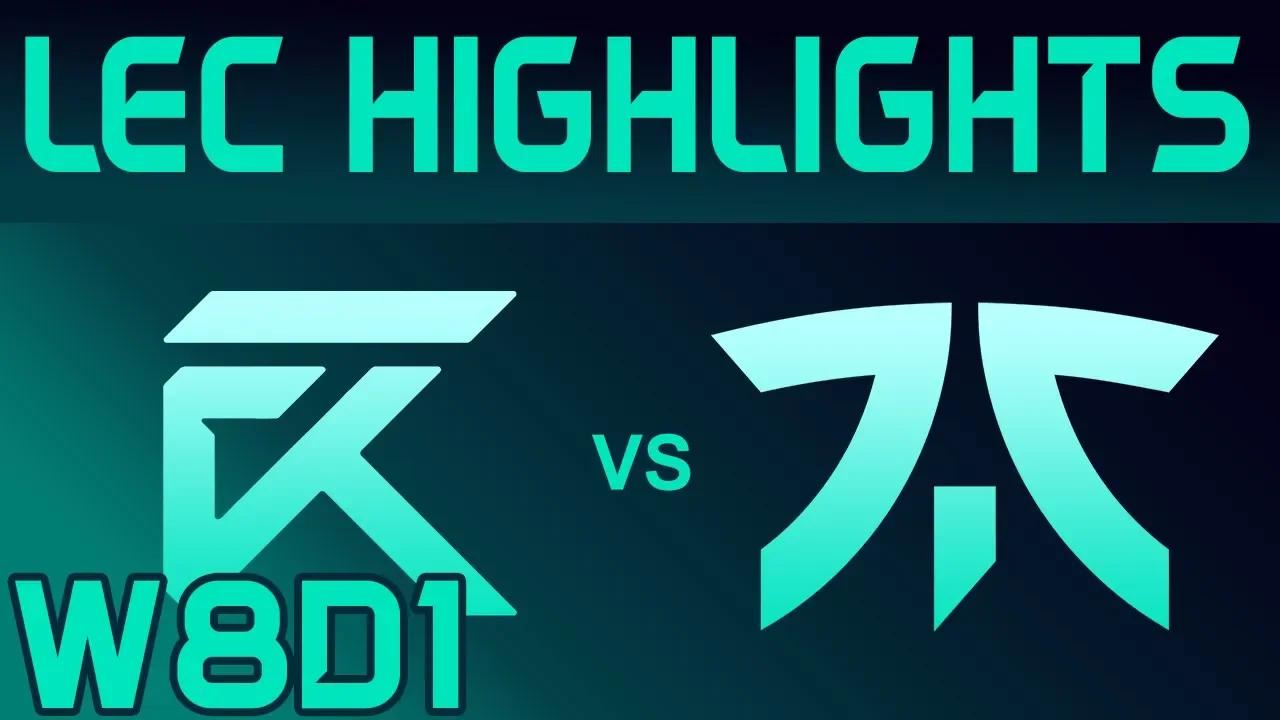 XL vs FNC Highlights LEC Spring 2020 W8D1 Excel Esports vs Fnatic LEC Highlights 2020 by Onivia thumbnail