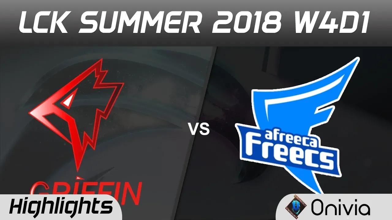 GRF vs AFS Game 2 Highlights LCK Summer 2018 W4D1 Griffin vs Afreeca Freecs by Onivia thumbnail