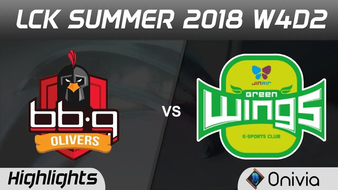 BBQ vs JAG Game 2 Highlights LCK Summer 2018 W4D2 BBQ Olivers vs Jin Air GreenWings by Onivia thumbnail