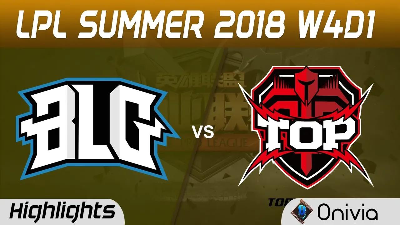 BLG vs TOP Highlights Game 2 LPL Summer 2018 W4D1 Bilibili Gaming vs Topsports Gaming by Onivia thumbnail